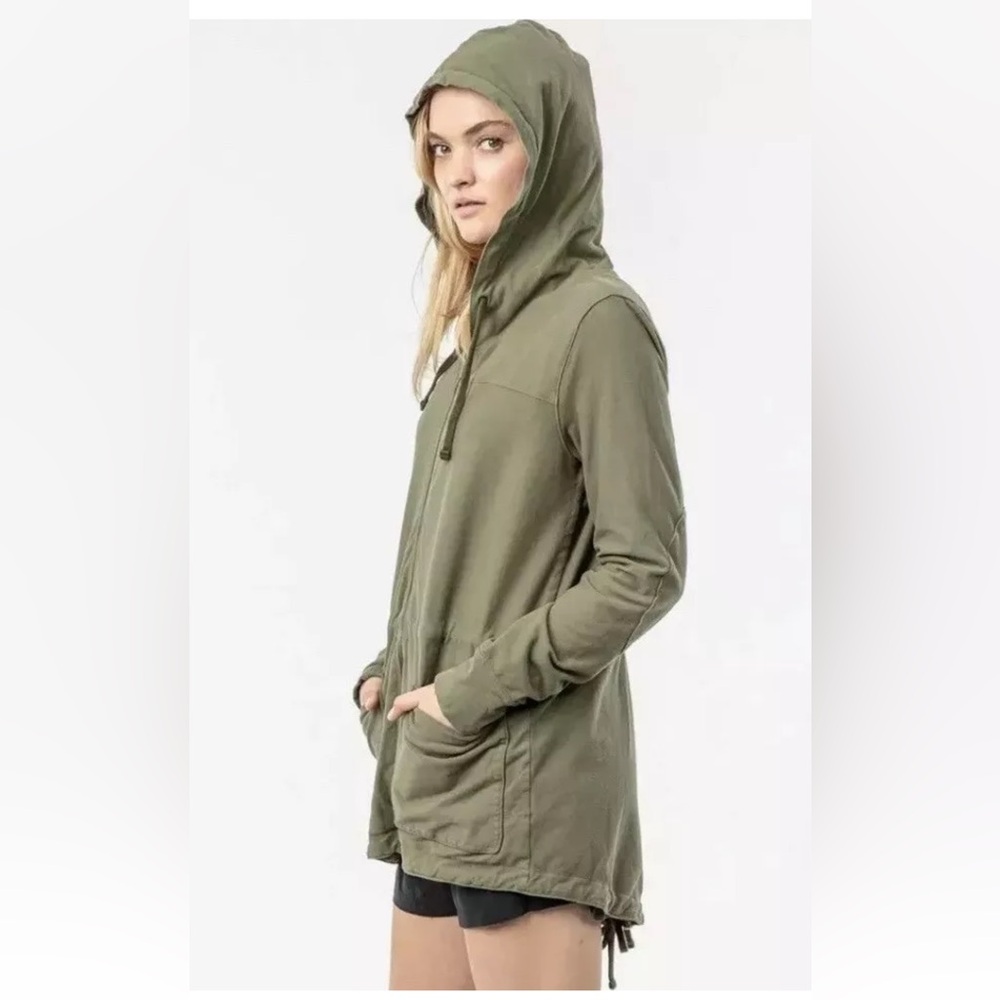 JAMES PERSE HOODED ANORAK PARKA JACKET COAT ARMY OLIVE GREEN SIZE 3 Large